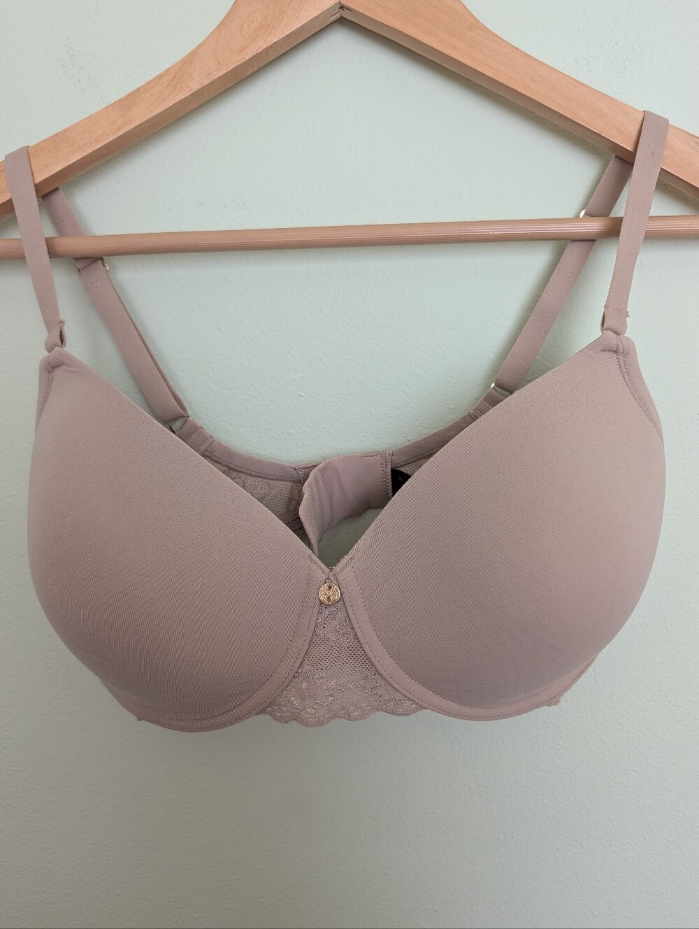 Natori 32DDD Nude Beige Contour Underwire T-Shirt Bra Lace Back